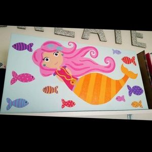 Mermaid canvas art